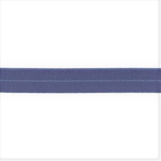 Elastisches Schrägband matt Rippe 20mm jeansblau