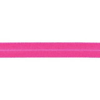 Elastisches Schrgband matt Rippe 20mm pink