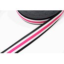 Gummiband bunte Streifen 30mm pink