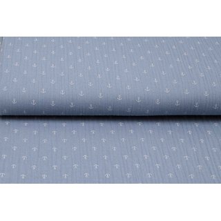 Musselin filigraner Mini-Anker hellblau