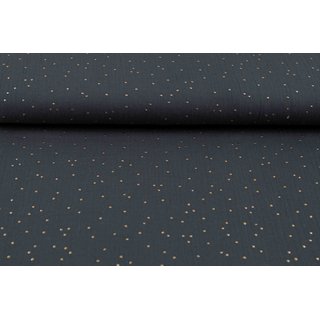 Musselin glänzende Gold-Dots anthrazit