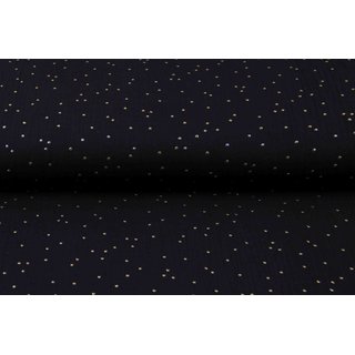 Musselin glänzende Gold-Dots schwarz