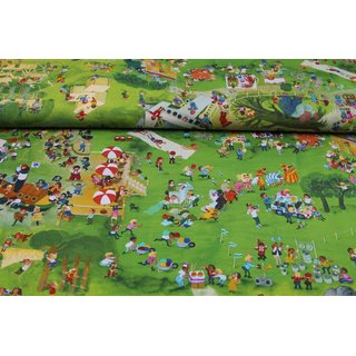 Jersey Wimmelbuch früher Nachmittag im Park bunt