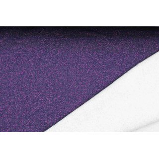 Strick/Lammfleece LUNA lila GLITZER nachtblau