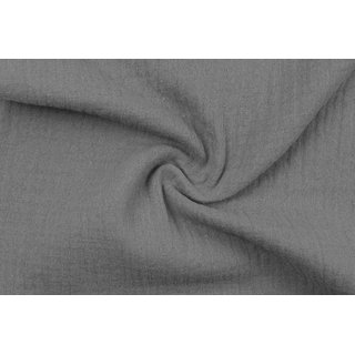 Musselin soft Uni grau