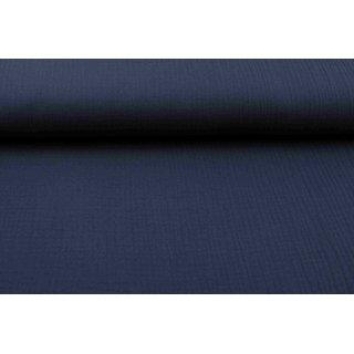 Musselin Triple Gauze Uni dunkelblau