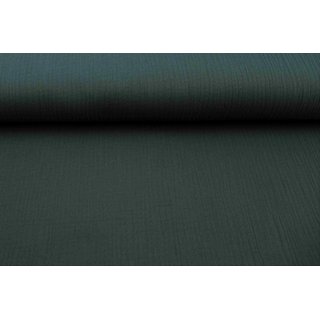 Musselin Triple Gauze Uni tannengrün dunkel