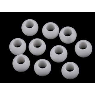 Großloch-Perlen MATT 10x14mm weiss