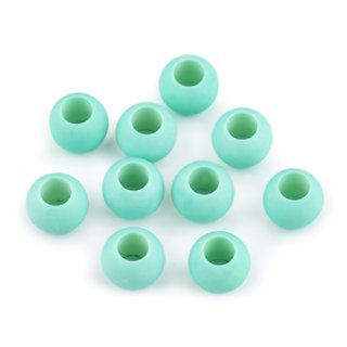 Großloch-Perlen MATT 10x14mm mint
