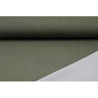 -5,1m- Coupon Strick/Lammfleece oliv