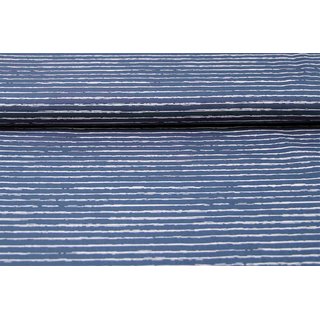 Baumwolle gemalte Streifen TREND-Serie jeansblau