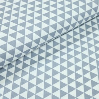 100% Baumwolle Triangel Dreiecke grau