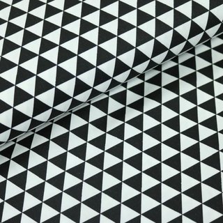 100% Baumwolle Triangel Dreiecke schwarz