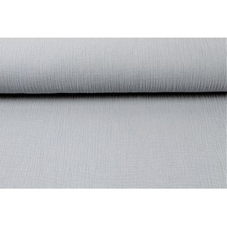 Musselin Triple Gauze Uni hellgrau