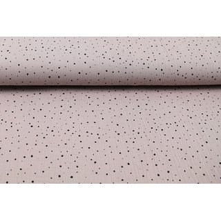 Musselin schwarze Punkte dusty rose