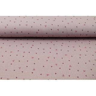 Musselin verstreute Dreiecke dusty rose