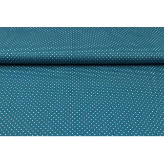 Baumwolle Punkte 1mm petrol