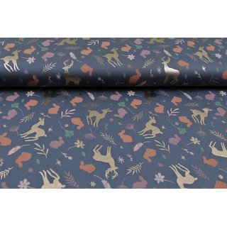Jersey FANCY FOIL Rehe & Hasen dusty jeans