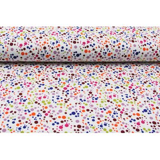 Jersey bunte Multi Dots offwhite