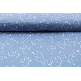 Softshell süßer Elefant dusty light blue