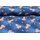 Jersey Digitalprint Fuchs mit Blumenkrone Jeans-Optik dunkelblau