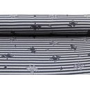 Jacquard LUREX Bambis Streifen schwarz/grau