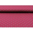 Jersey grafische Blumen framboise