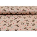 Jersey Bambi mit Blumen salmon