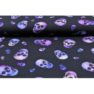 Jersey Digitalprint purple SKULLS schwarz