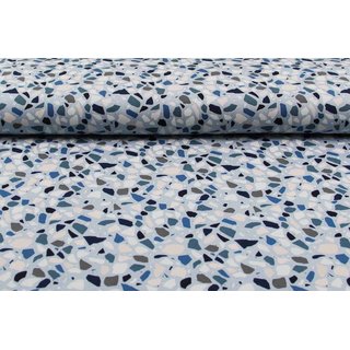 Jersey Bruchsteinchen MOSAIK light blue