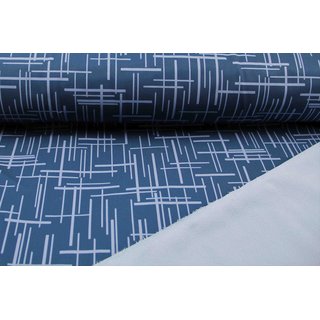 Softshell grafische Linienmuster jeansblau dunkel
