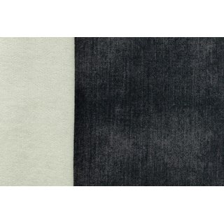 French Terry USED Jeans-Optik anthrazit