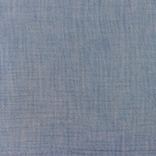 BIO Musselin MELIERT jeansblau