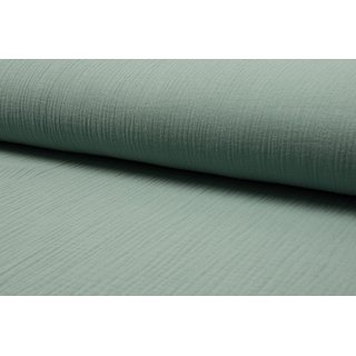 Musselin Uni dusty green