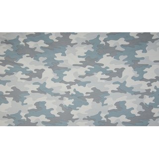 French Terry Camouflage PASTELL dusty blue