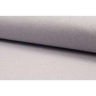 Bündchen Glitzer/Metallic hellgrau/silber