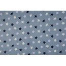 Baumwolle Sterne mit Nahtrand dusty blue