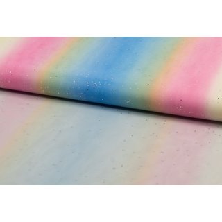 Fein-Tüll GLITZER Regenbogen