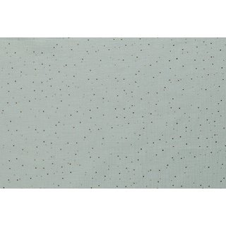 Musselin glnzende Gold-Dots pastellgrn hell