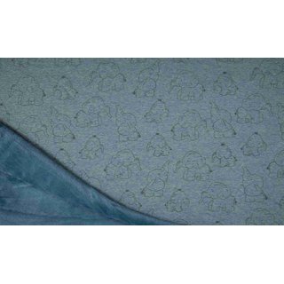 Alpenfleece süße Elefanten dusty blue