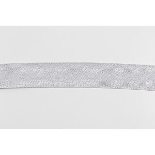 Glitzer-Gummiband 50mm silber