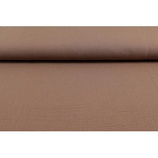 Musselin soft Uni nude braun