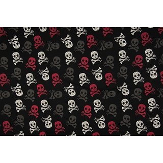 French Terry Skull mit Sternaugen schwarz