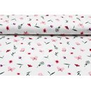 Jersey Digitalprint Aquarell Schmetterlinge & Blumen off...