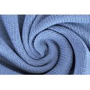 Baumwoll-Strick Knitted dusty blue hell