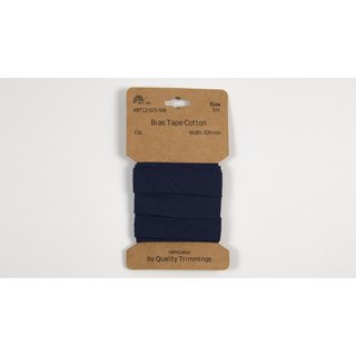 20mm Baumwoll-Schrgband *3m* gewickelt dunkelblau