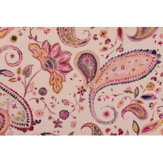 BIO-French Terry florales Paisley dusty rose 
