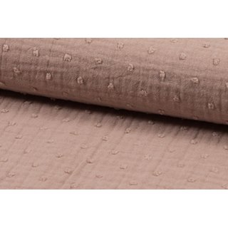 Musselin DOBBY dusty rose