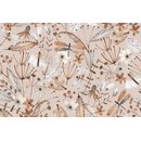 Jersey Digitalprint Floral mit Libellen beige hell