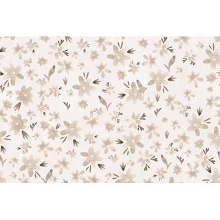 Jersey Digitalprint Floral schlicht beige/ecru